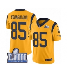 Men's Nike Los Angeles Rams #85 Jack Youngblood Limited Gold Rush Vapor Untouchable Super Bowl LIII Bound NFL Jersey
