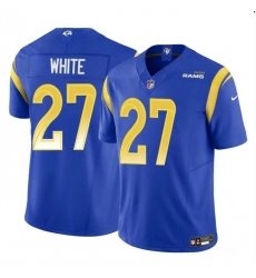 Men's Los Angeles Rams #27 Tre'Davious White Blue 2024 F.U.S.E. Vapor Untouchable Football Stitched Jersey