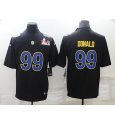Men's Los Angeles Rams #99 Aaron Donald Nike Black Super Bowl LVI Bound Limited Fashion Jersey