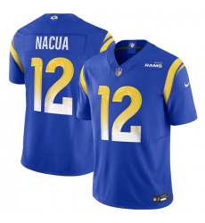 Women's Los Angeles Rams #12 Puka Nacua Blue 2024 F.U.S.E. Vapor Untouchable Stitched Jersey(Run Small)
