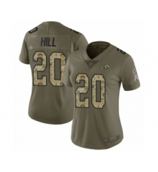 Women's Los Angeles Rams #20 Troy Hill Limited Olive Camo 2017 Salute to Service Football Jersey