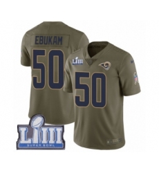 Youth Nike Los Angeles Rams #50 Samson Ebukam Limited Olive 2017 Salute to Service Super Bowl LIII Bound NFL Jersey