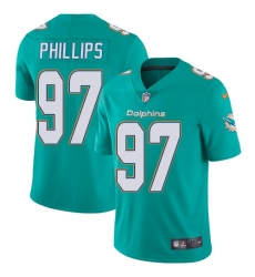 Men's Nike Miami Dolphins #97 Jordan Phillips Aqua Green Team Color Vapor Untouchable Limited Player NFL Jersey