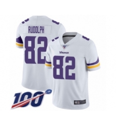 Men's Minnesota Vikings #82 Kyle Rudolph White Vapor Untouchable Limited Player 100th Season Football Jersey