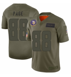 Women's Minnesota Vikings #88 Alan Page Limited Camo 2019 Salute to Service Football Jersey