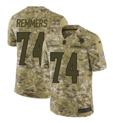 Men's Nike Minnesota Vikings #74 Mike Remmers Limited Camo 2018 Salute to Service NFL Jersey