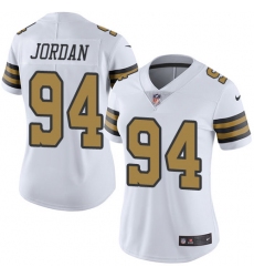 Women's Nike New Orleans Saints #94 Cameron Jordan Limited White Rush Vapor Untouchable NFL Jersey