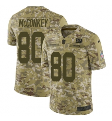 Men's Nike New York Giants #80 Phil McConkey Limited Camo 2018 Salute to Service NFL Jersey