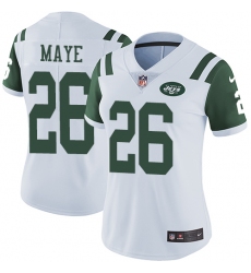 Women's Nike New York Jets #26 Marcus Maye White Vapor Untouchable Limited Player NFL Jersey