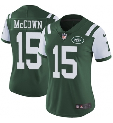 Women's Nike New York Jets #15 Josh McCown Green Team Color Vapor Untouchable Limited Player NFL Jersey