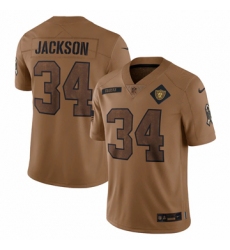 Men's Las Vegas Raiders#34 Bo Jackson Nike Brown 2023 Salute To Service Retired Player Limited Jersey