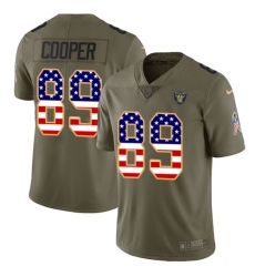 Men's Nike Oakland Raiders #89 Amari Cooper Limited Olive/USA Flag 2017 Salute to Service NFL Jersey