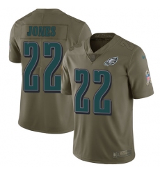 Men's Nike Philadelphia Eagles #22 Sidney Jones Limited Olive 2017 Salute to Service NFL Jersey