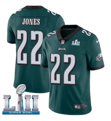 Men's Nike Philadelphia Eagles #22 Sidney Jones Midnight Green Team Color Vapor Untouchable Limited Player Super Bowl LII NFL Jersey