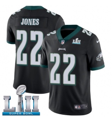 Youth Nike Philadelphia Eagles #22 Sidney Jones Black Alternate Vapor Untouchable Limited Player Super Bowl LII NFL Jersey