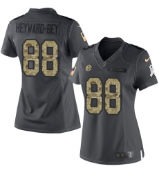 Women's Nike Pittsburgh Steelers #88 Darrius Heyward-Bey Limited Black 2016 Salute to Service NFL Jersey