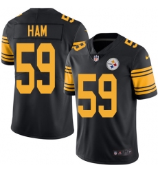 Youth Nike Pittsburgh Steelers #59 Jack Ham Limited Black Rush Vapor Untouchable NFL Jersey