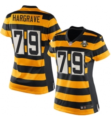 Women's Nike Pittsburgh Steelers #79 Javon Hargrave Limited Yellow/Black Alternate 80TH Anniversary Throwback NFL Jersey