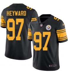 Youth Nike Pittsburgh Steelers #97 Cameron Heyward Limited Black Rush Vapor Untouchable NFL Jersey