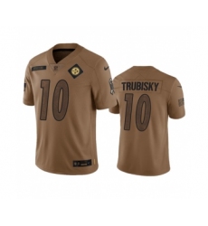 Men's Nike Pittsburgh Steelers #10 Mitch Trubisky 2023 Brown Salute To Service Limited Football Stitched Jersey