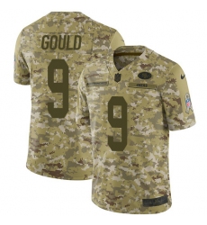 Men's Nike San Francisco 49ers #9 Robbie Gould Limited Camo 2018 Salute to Service NFL Jersey