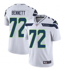 Youth Nike Seattle Seahawks #72 Michael Bennett White Vapor Untouchable Limited Player NFL Jersey