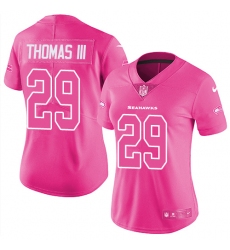 Women's Nike Seattle Seahawks #29 Earl Thomas III Limited Pink Rush Fashion NFL Jersey