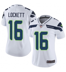 Women's Nike Seattle Seahawks #16 Tyler Lockett Elite White NFL Jersey