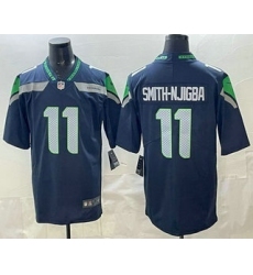 Men's Seattle Seahawks #11 Jaxon Smith Njigba Limited Navy Vapor Jersey