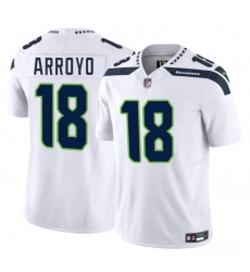 Men's Seattle Seahawks #18 Elijah Arroyo White 2025 Draft F.U.S.E. Vapor Limited Football Stitched Jersey
