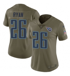 Women's Nike Tennessee Titans #26 Logan Ryan Limited Olive 2017 Salute to Service NFL Jersey