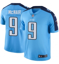 Men's Nike Tennessee Titans #9 Steve McNair Limited Light Blue Rush Vapor Untouchable NFL Jersey