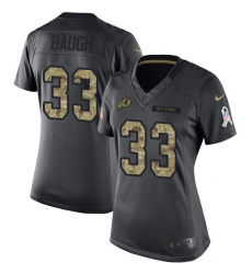 Women's Nike Washington Redskins #33 Sammy Baugh Limited Black 2016 Salute to Service NFL Jersey