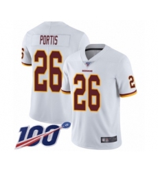 Youth Washington Redskins #26 Clinton Portis White Vapor Untouchable Limited Player 100th Season Football Jersey