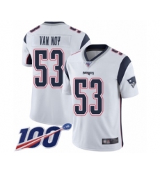 Men's New England Patriots #53 Kyle Van Noy White Vapor Untouchable Limited Player 100th Season Football Jersey