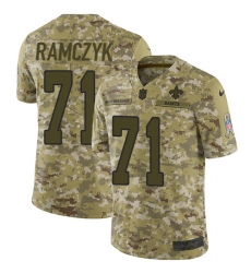 Youth Nike New Orleans Saints #71 Ryan Ramczyk Limited Camo 2018 Salute to Service NFL Jersey