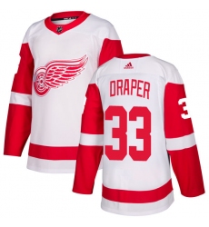 Youth Adidas Detroit Red Wings #33 Kris Draper Authentic White Away NHL Jersey