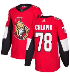 Men's Adidas Ottawa Senators #78 Filip Chlapik Authentic Red Home NHL Jersey