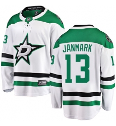 Men's Dallas Stars #13 Mattias Janmark Fanatics Branded White Away Breakaway NHL Jersey