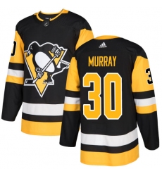 Youth Adidas Pittsburgh Penguins #30 Matt Murray Authentic Black Home NHL Jersey