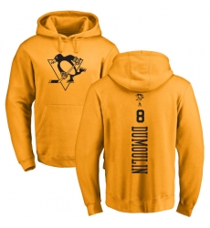 NHL Adidas Pittsburgh Penguins #8 Brian Dumoulin Gold One Color Backer Pullover Hoodie