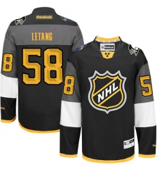 Men's Reebok Pittsburgh Penguins #58 Kris Letang Premier Black 2016 All Star NHL Jersey