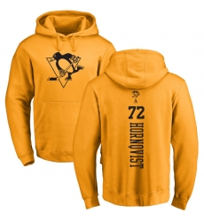 NHL Adidas Pittsburgh Penguins #72 Patric Hornqvist Gold One Color Backer Pullover Hoodie
