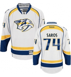 Youth Reebok Nashville Predators #74 Juuse Saros Authentic White Away NHL Jersey