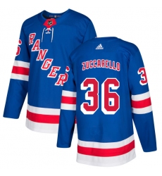 Men's Adidas New York Rangers #36 Mats Zuccarello Premier Royal Blue Home NHL Jersey