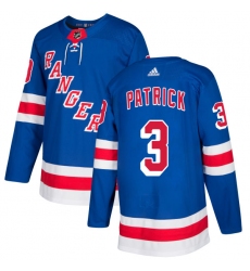 Youth Adidas New York Rangers #3 James Patrick Premier Royal Blue Home NHL Jersey