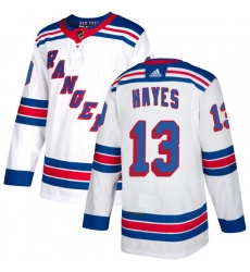 Women's Reebok New York Rangers #13 Kevin Hayes Authentic White Away NHL Jersey
