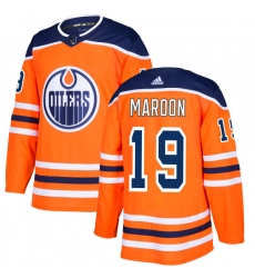 Men's Adidas Edmonton Oilers #19 Patrick Maroon Premier Orange Home NHL Jersey