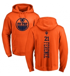 NHL Adidas Edmonton Oilers #21 Andrew Ference Orange One Color Backer Pullover Hoodie