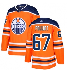 Youth Adidas Edmonton Oilers #67 Benoit Pouliot Authentic Orange Home NHL Jersey